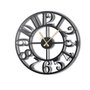 Wallity Reloj de Pared Decorativo de Metal Circle Negro 50x50cm Diseño Elegante Moderno